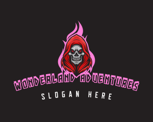 Skull Gamer Flame Logo