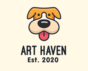 Cute Puppy Dog logo design