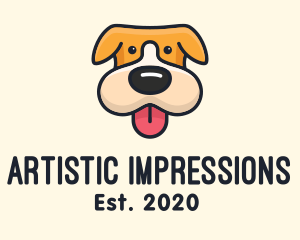 Cute Puppy Dog logo design