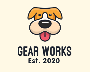 Cute Puppy Dog logo design