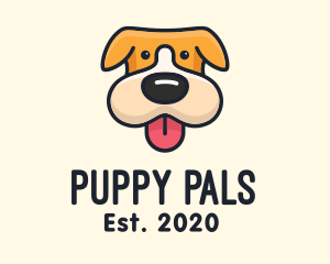 Cute Puppy Dog logo design