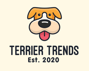Terrier - Cute Puppy Dog logo design