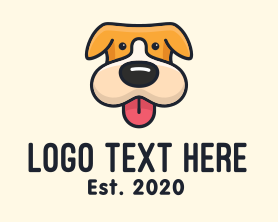 Veterinarian - Cute Puppy Dog logo design