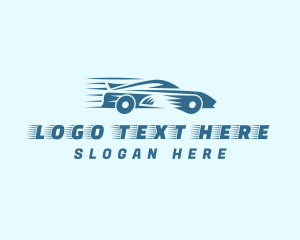 Fast - Blue Sports Car logo design