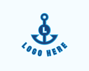 Port - Ship Anchor Nautical logo design