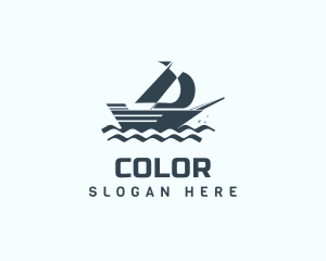 Fisherman - Sailing Boat Yacht logo design