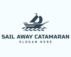 Sailing Boat Yacht logo design