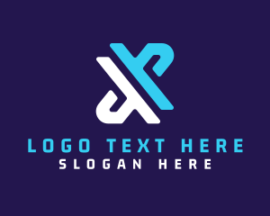 Letter Vw - Futuristic Tech Letter X logo design