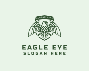 Military Eagle Shield logo design