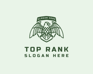 Ranking - Military Eagle Shield logo design