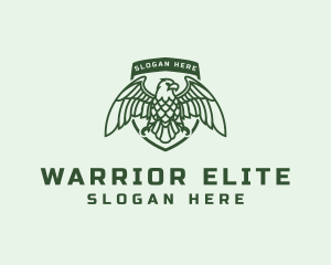 Military Eagle Shield logo design