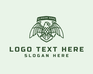 Officer - Military Eagle Shield logo design