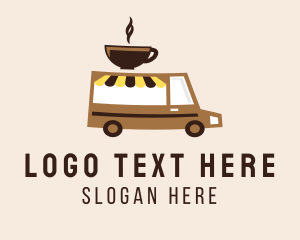 Food And Drink - Coffee Cart Delivery Truck logo design