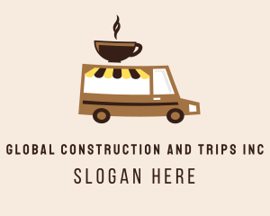 Coffee Cart Delivery Truck logo design