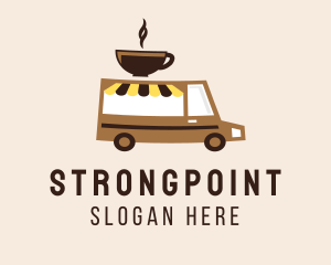 Coffee Cart Delivery Truck logo design