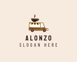 Coffee Cart Delivery Truck logo design