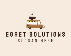 Coffee Cart Delivery Truck logo design