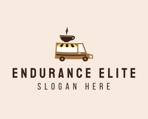 Coffee Cart Delivery Truck logo design