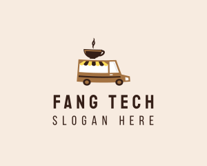 Coffee Cart Delivery Truck logo design