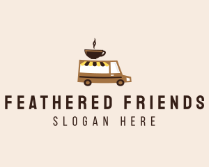 Coffee Cart Delivery Truck logo design