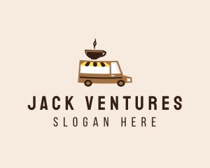 Coffee Cart Delivery Truck logo design