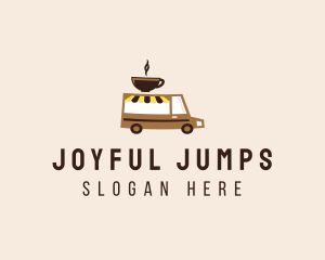 Coffee Cart Delivery Truck logo design