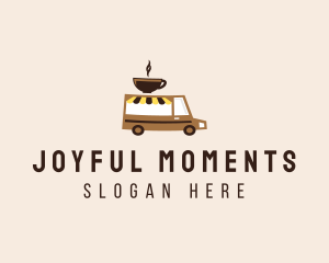 Coffee Cart Delivery Truck logo design