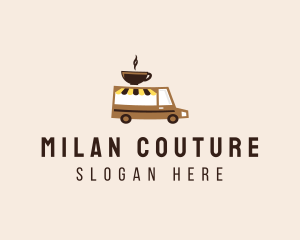 Coffee Cart Delivery Truck logo design