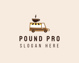 Coffee Cart Delivery Truck logo design