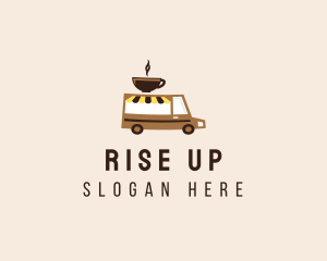 Coffee Cart Delivery Truck logo design