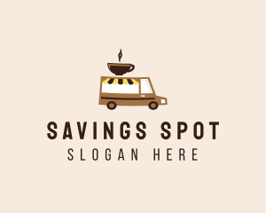 Coffee Cart Delivery Truck logo design