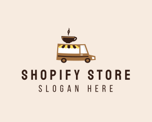 Coffee Cart Delivery Truck logo design