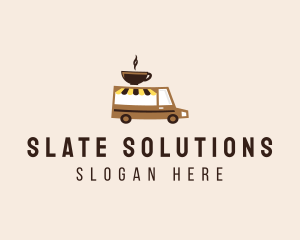 Coffee Cart Delivery Truck logo design