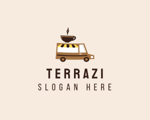 Coffee Cart Delivery Truck logo design