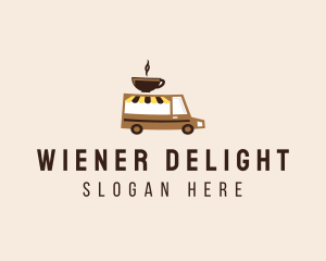 Coffee Cart Delivery Truck logo design