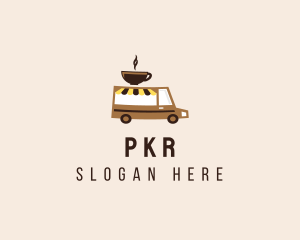 Coffee Cart Delivery Truck logo design