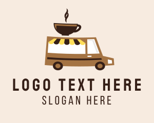 Food Truck - Coffee Cart Delivery Truck logo design