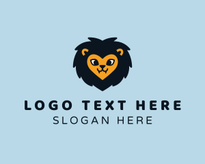 Cougar - Lion Heart Face logo design