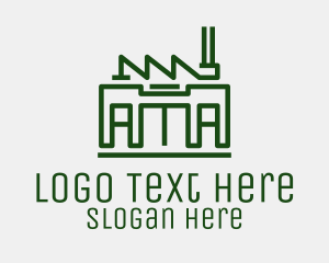 Green - Minimalist Factory Building logo design