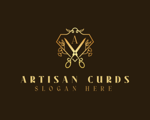 Luxury Brand Scissors logo design