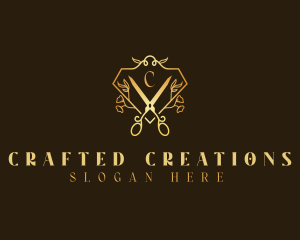 Luxury Brand Scissors logo design