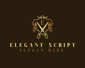 Luxury Brand Scissors logo design