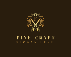 Luxury Brand Scissors logo design