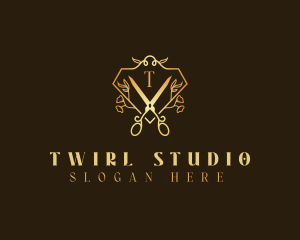 Luxury Brand Scissors logo design