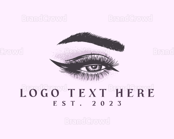 Cosmetic Eye Lashes Eyebrow Logo