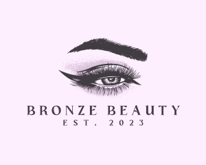 Cosmetic Eye Lashes Eyebrow logo design