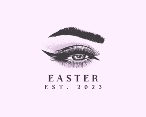 Eyelash - Cosmetic Eye Lashes Eyebrow logo design