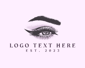 Eyeliner - Cosmetic Eye Lashes Eyebrow logo design