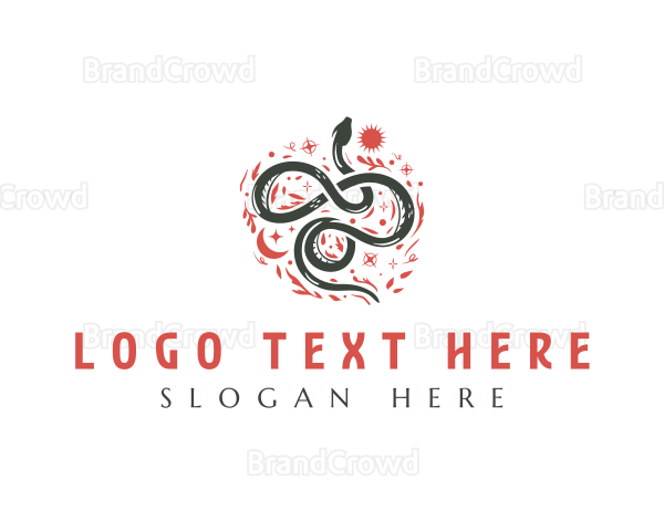 Floral Boho Snake Logo