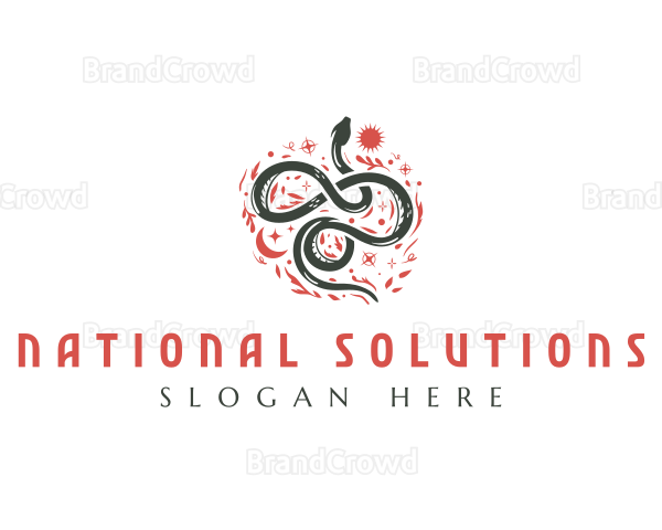 Floral Boho Snake Logo